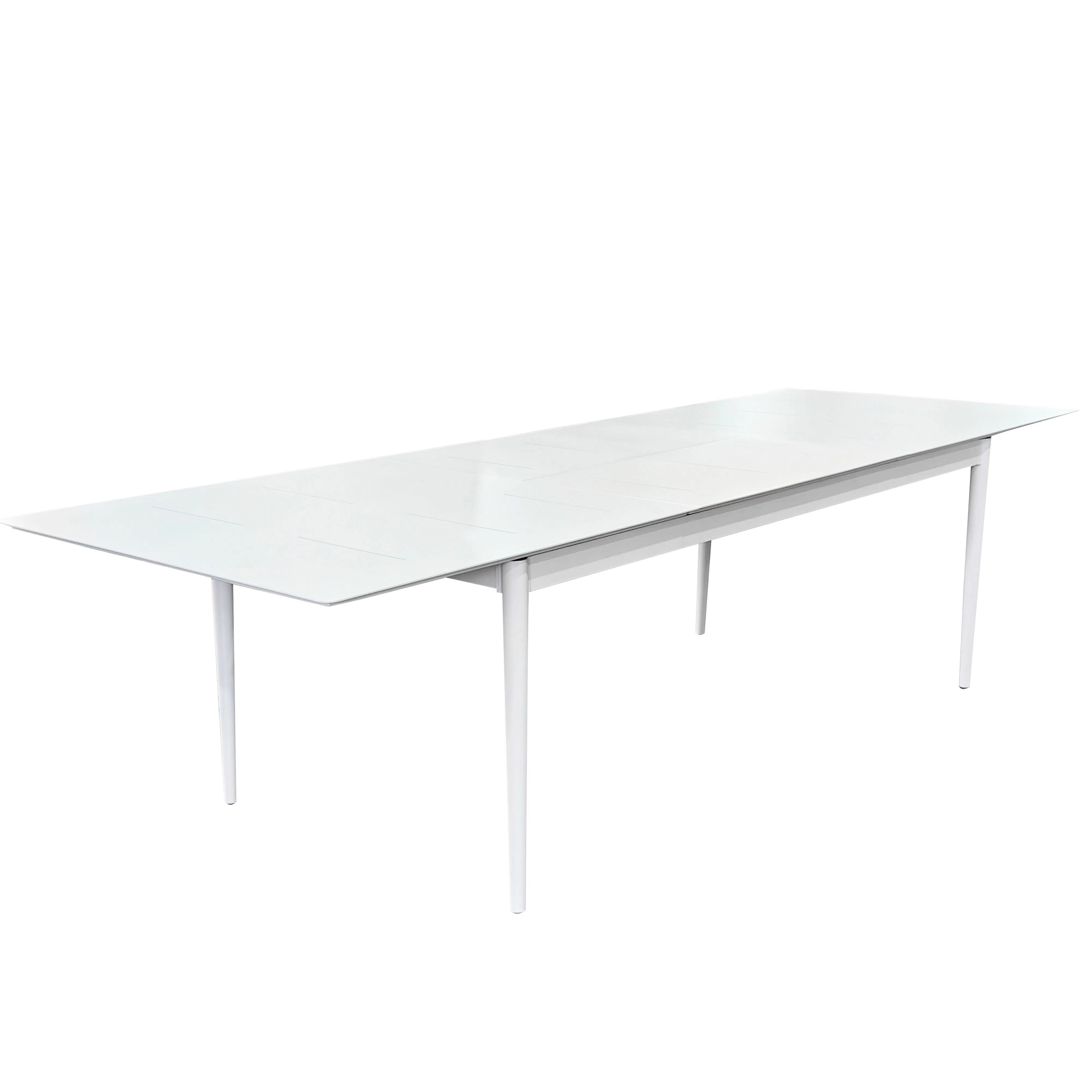 2025 Best-Selling Modern Rectangular Aluminum Extendable Dining Table