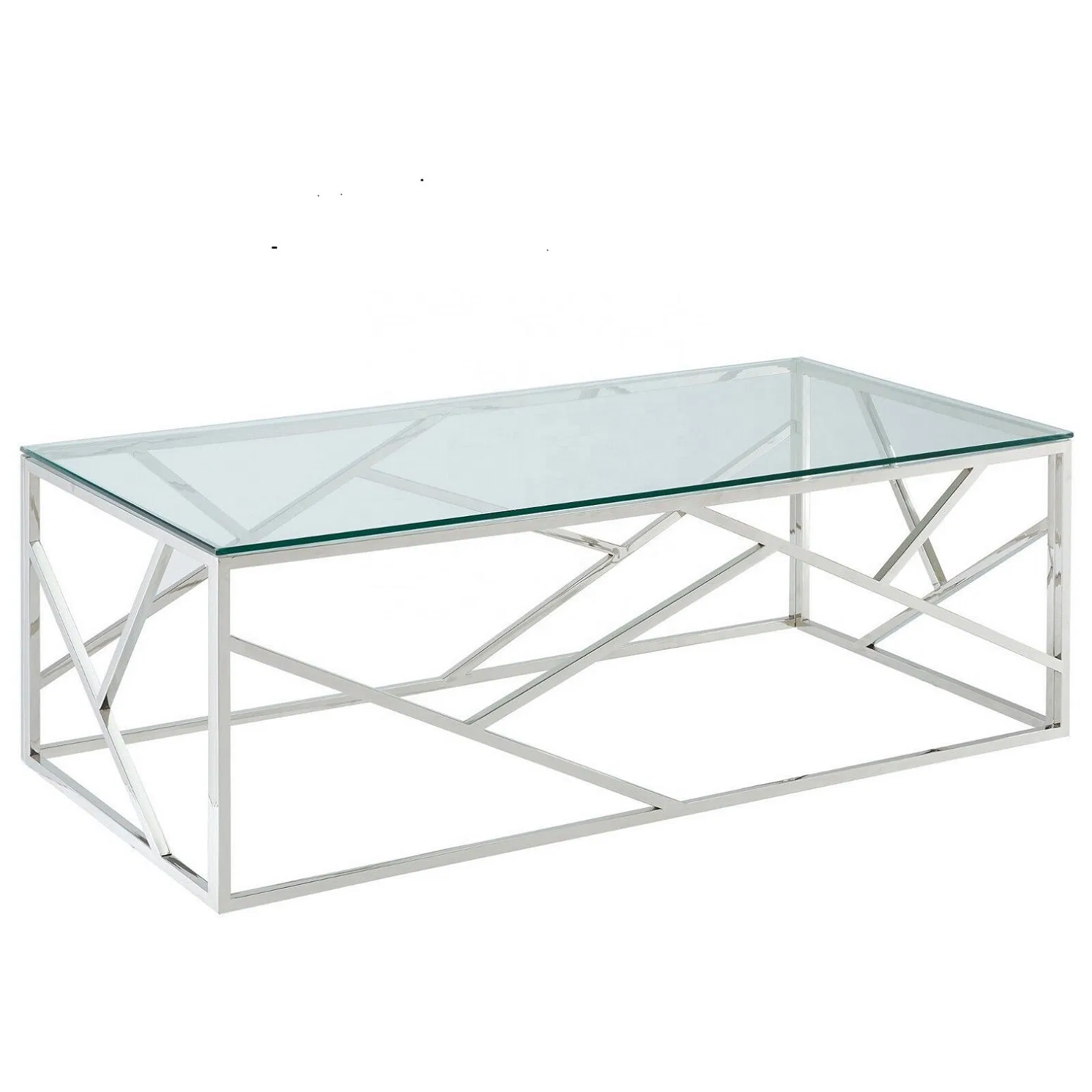 Wholesale Home Dining Room Furniture Glass Marble Stainless Steel Dining Table Coffee Table for Living Room