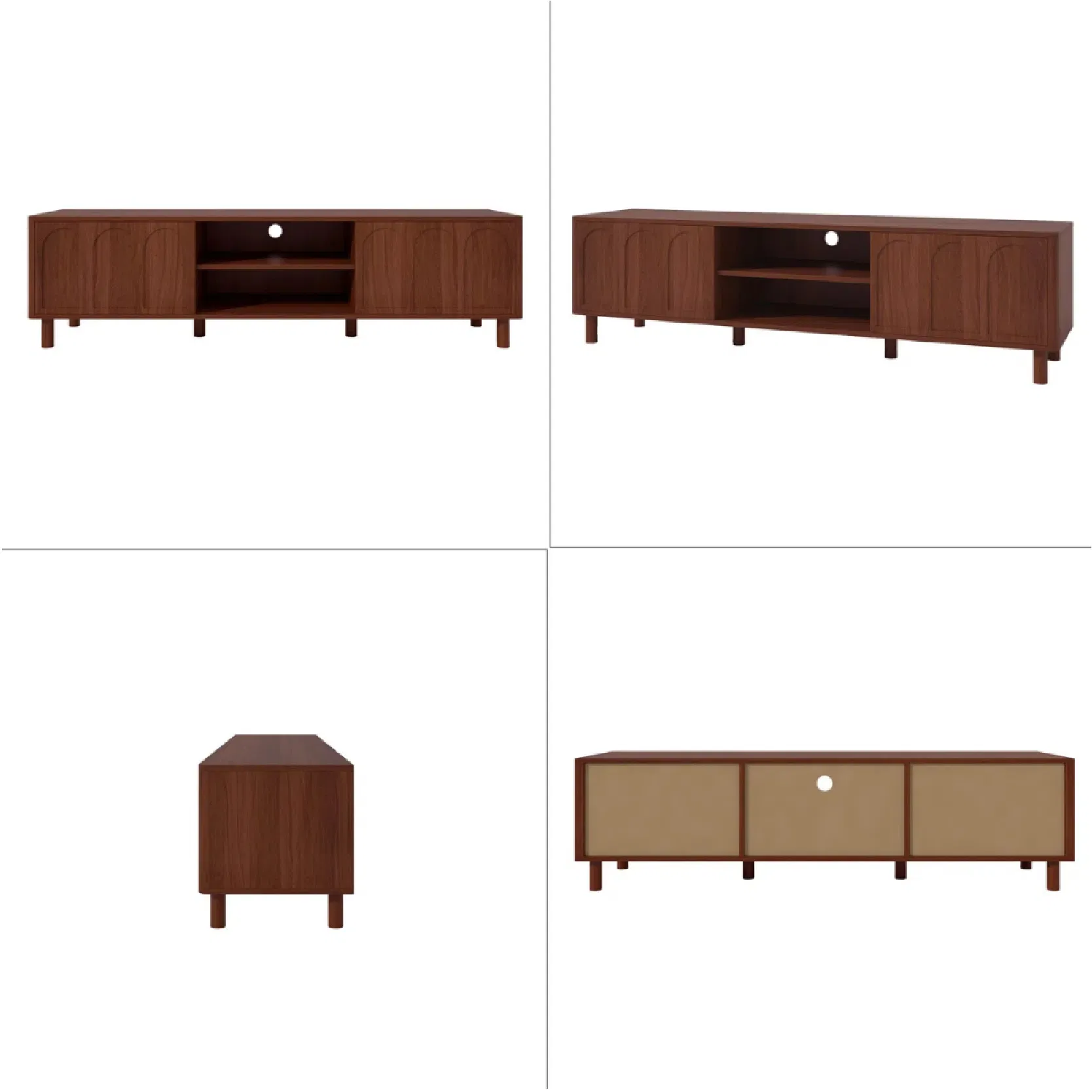 Modern Design Laminated TV Stand Console Table with Storage Compartment