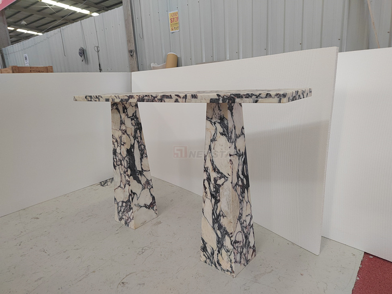 Nodric Modern Entrance Hallway Console Table Marble Furniture Calacatta Violar Natural Stone Furniture Manufacturers Wholesale