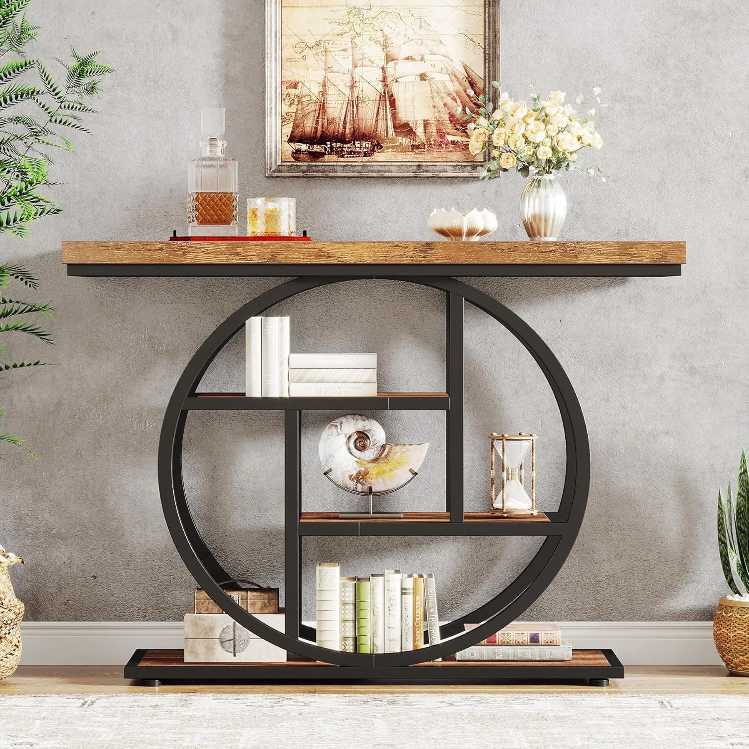 Cross-Border Entryway Console Table for Home Wall-Mounted Storage Rack