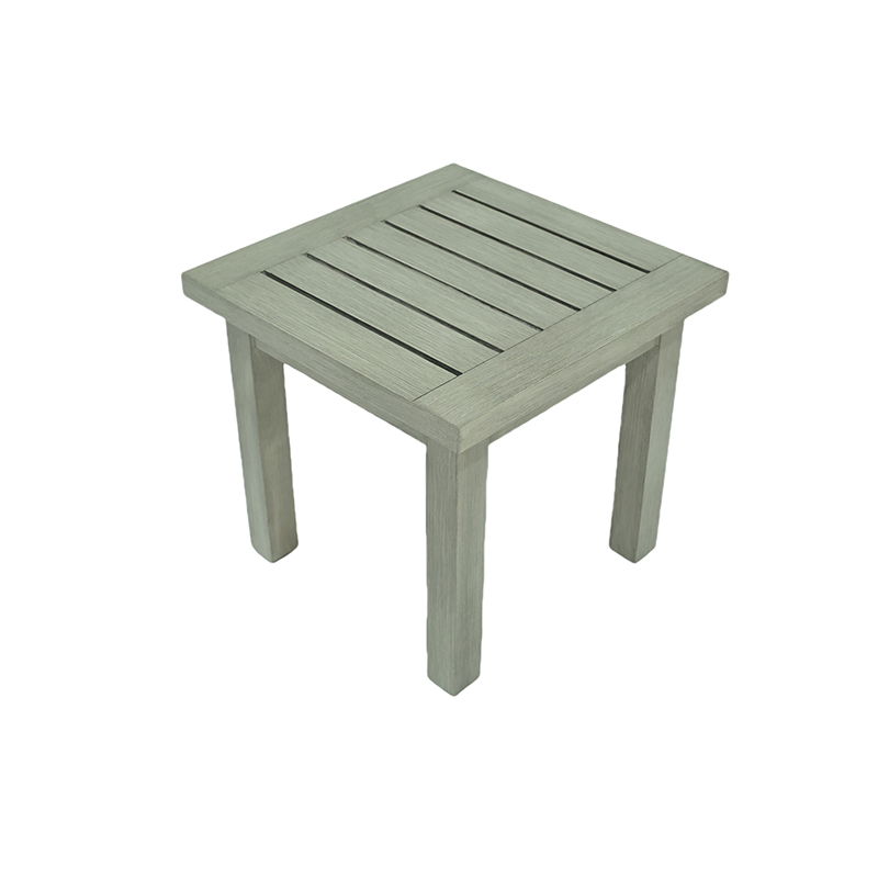 Weather Resistant Aluminum Outdoor Side Table for Patio Decor