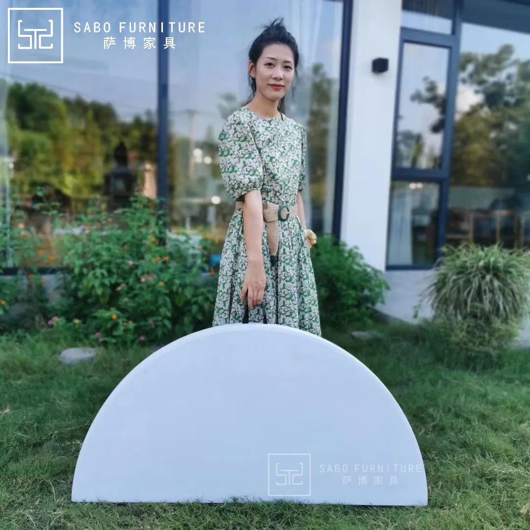 Factory Wholesale Cheap Folding Plastic Round Tables Outdoor Wedding Banquet Event Party Rental 4FT 5FT 6FT Metal Iron White HDPE Hotel Garden Dining Table