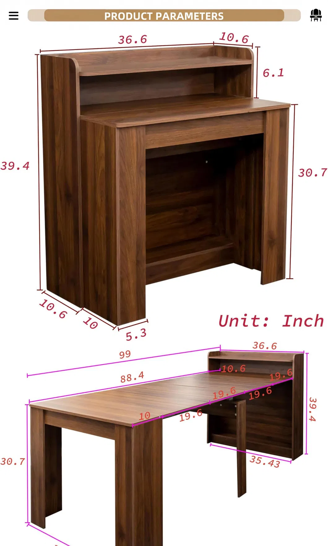 Dining Table Detail 1