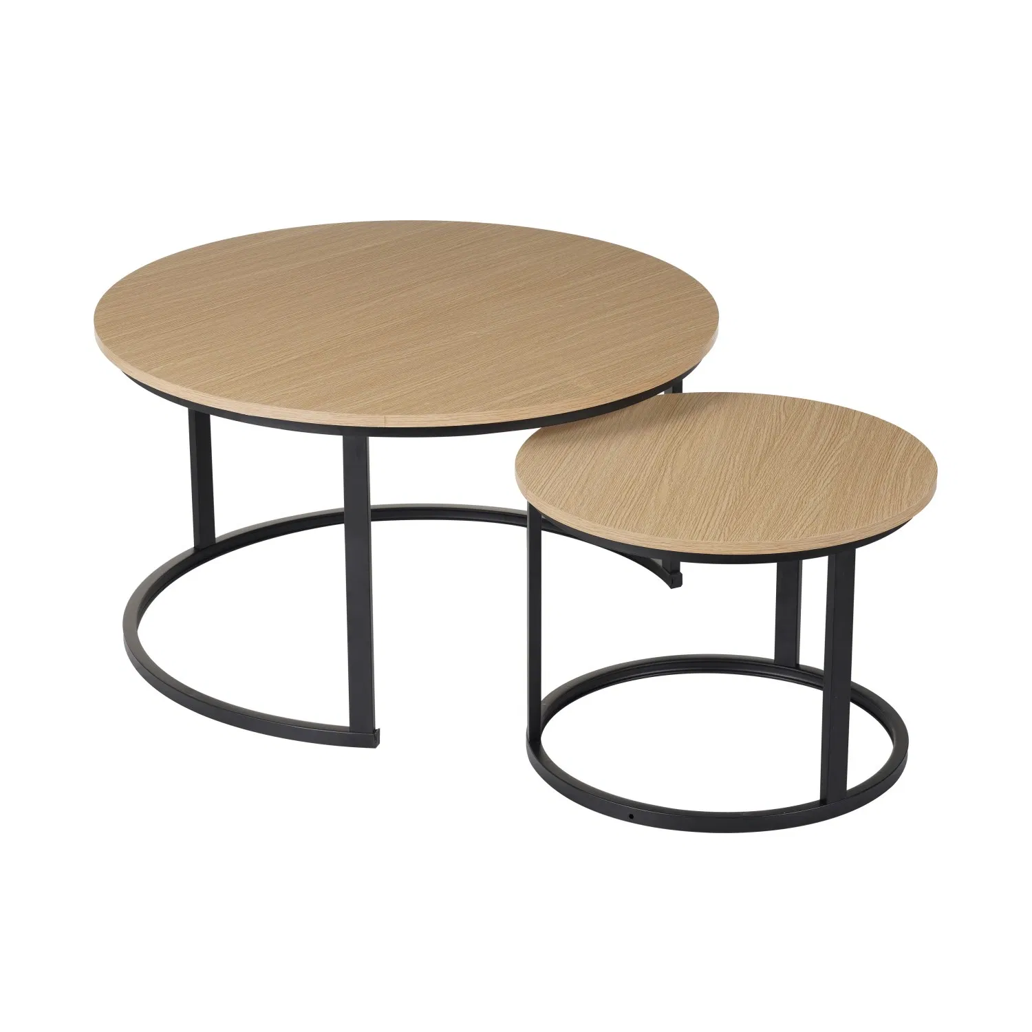 Minimalist Gold Metal Nesting Coffee Table Set White Marble Pattern Round Tea Table for Apartment