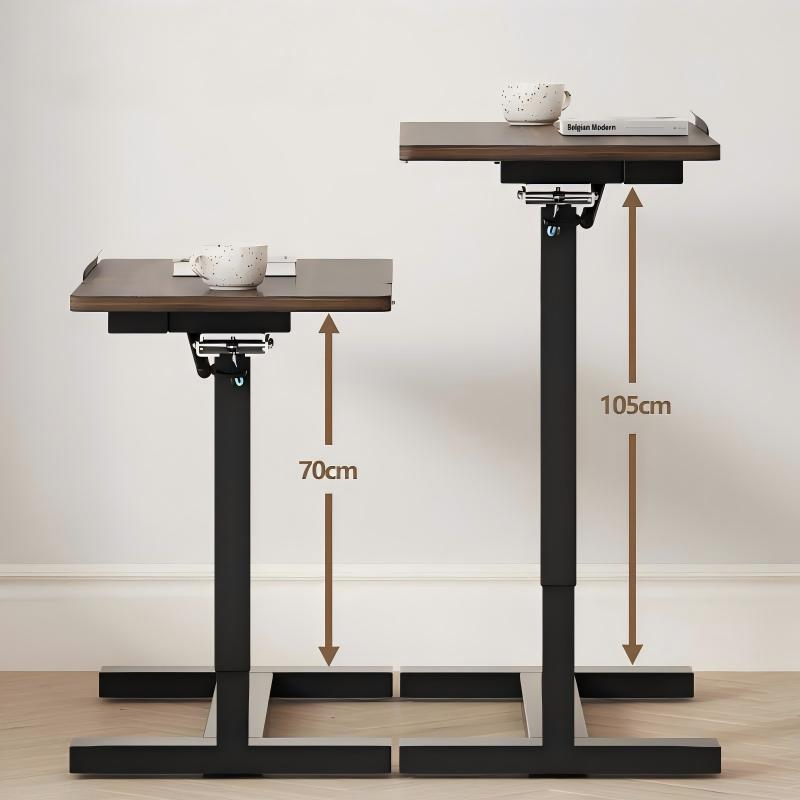 Jn Adjustable Bedside Overbed Table with Wheels Table Laptop Computer Table Mobile Sofa Side Desk