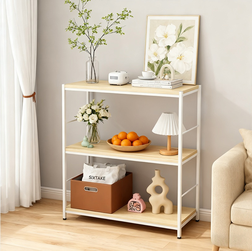 Factory Made Simple Stylish Storage Shelves Narrow Entrance Side Console 3-Tier Industrial Entryway Table for Hallway Living Room Office