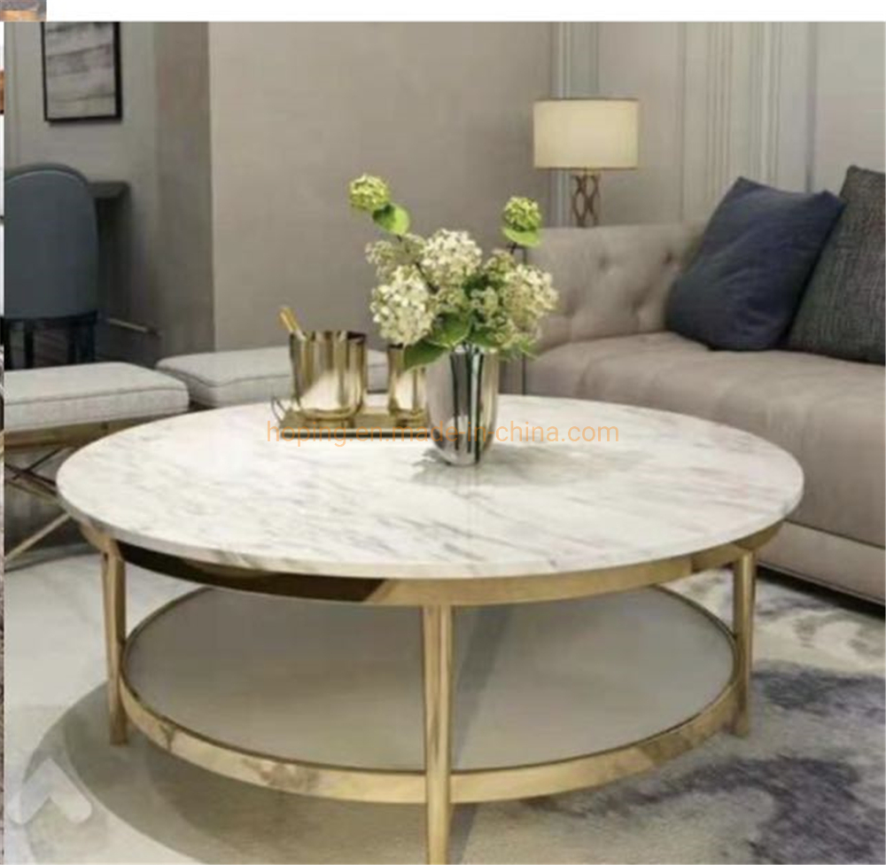 Modern Metal Living Room Sofa Table / Silver Coffee Table / High Side Table / Stainless Steel Table / Black Glass Coffee Table / Marble Console Table