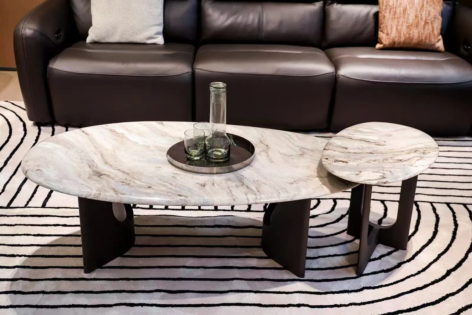 Furniture 012 Modern Dinner Natural Green Marble Home Dining Table