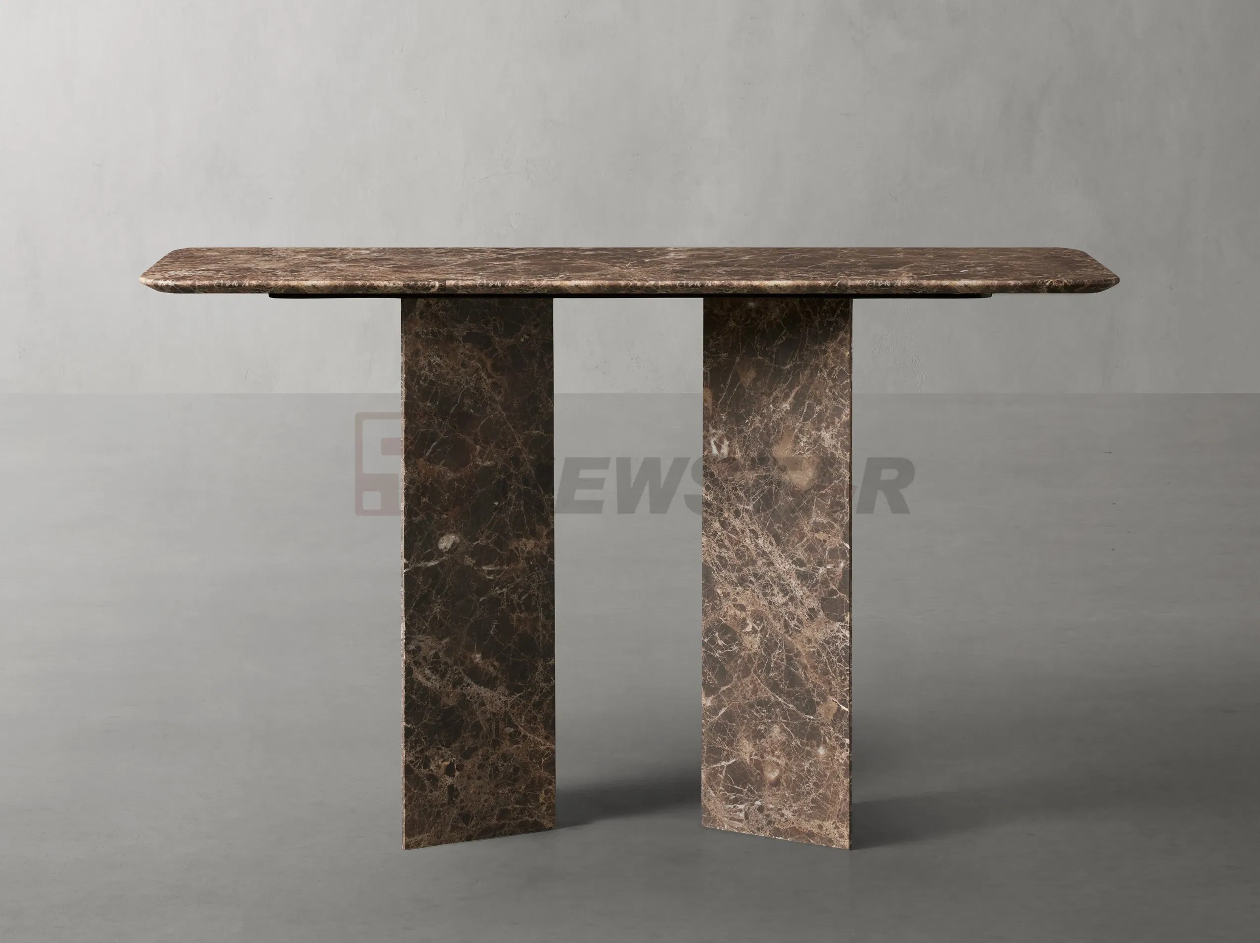 Dark Emperador Console Table Modern Luxury Living Room Furniture Hallway Marble Console Table
