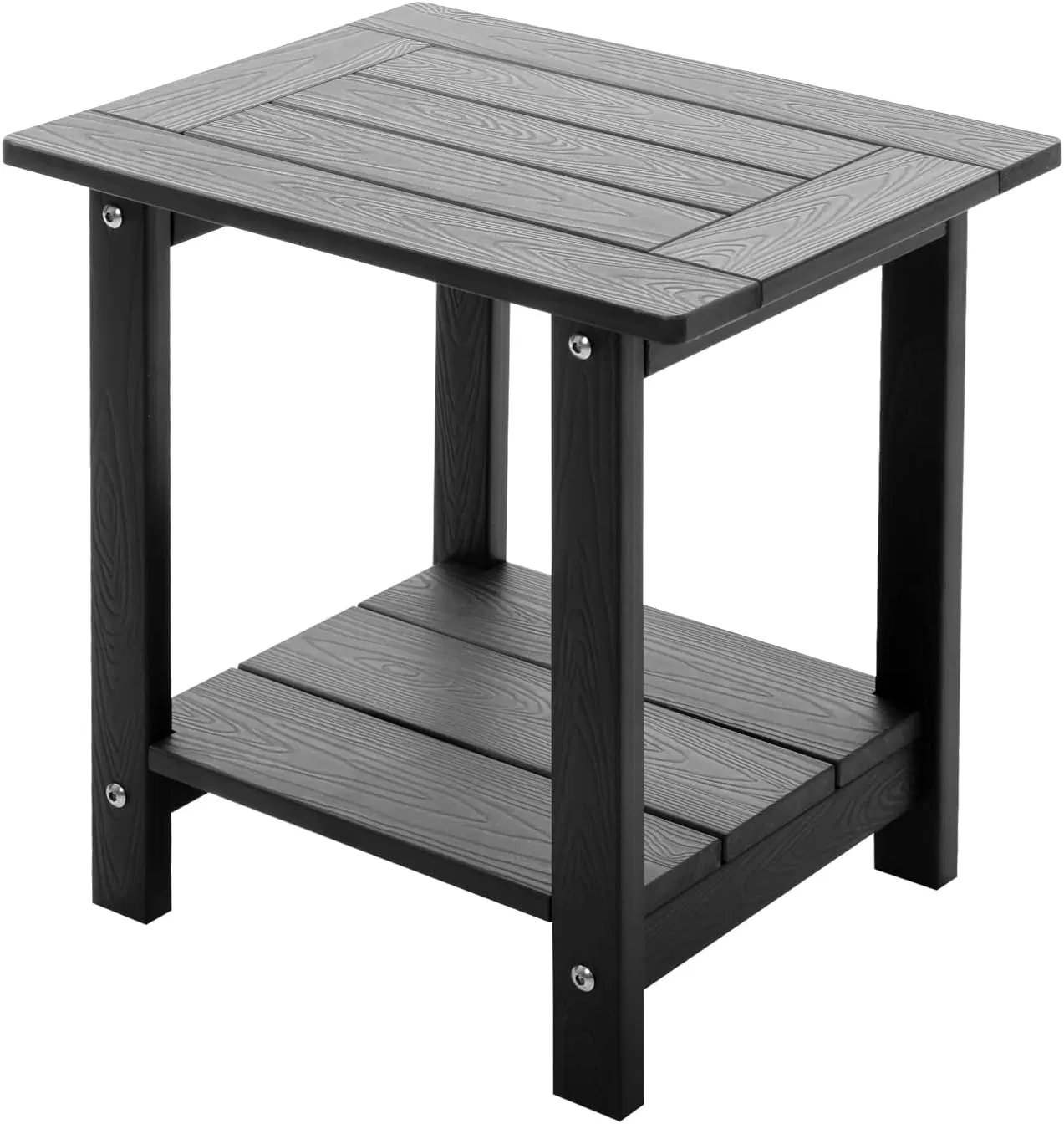 Side Table - Small Plastic Outdoor Table for Patio, Pool, Balcony, Porch, Deck, Backyard Outdoor Tea Table