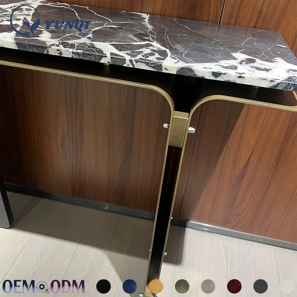 High-Quality Minimalist Design Custom-Made Modern Luxury Marble Fireplace Shelf-Style Console Tables Suitable for Corridors