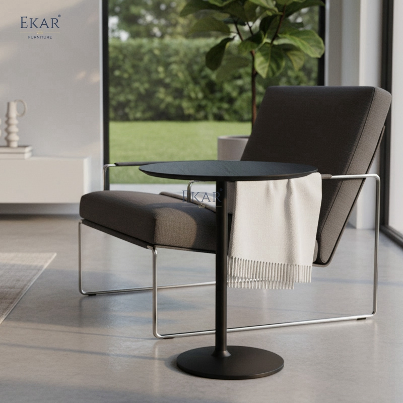 Modern Solid Wood Side Table High-End Living Room Side Table Furniture - Customizable Factory Hotel/Villa Living Room Accent Table Ekar Furniture