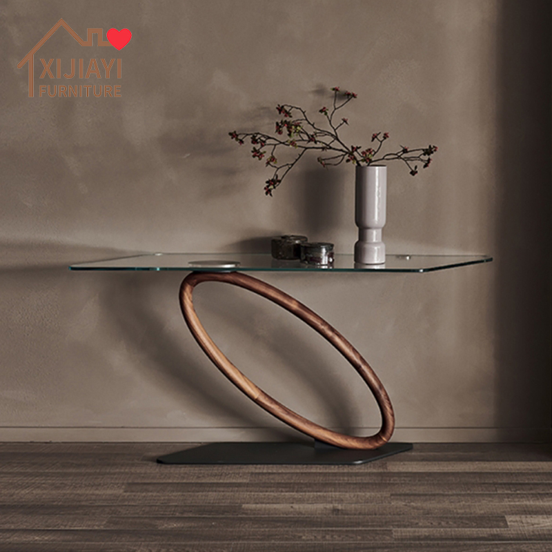 Xijiayi Customized Iron and Glass Console Table for Your Specific Dimension Requirements.