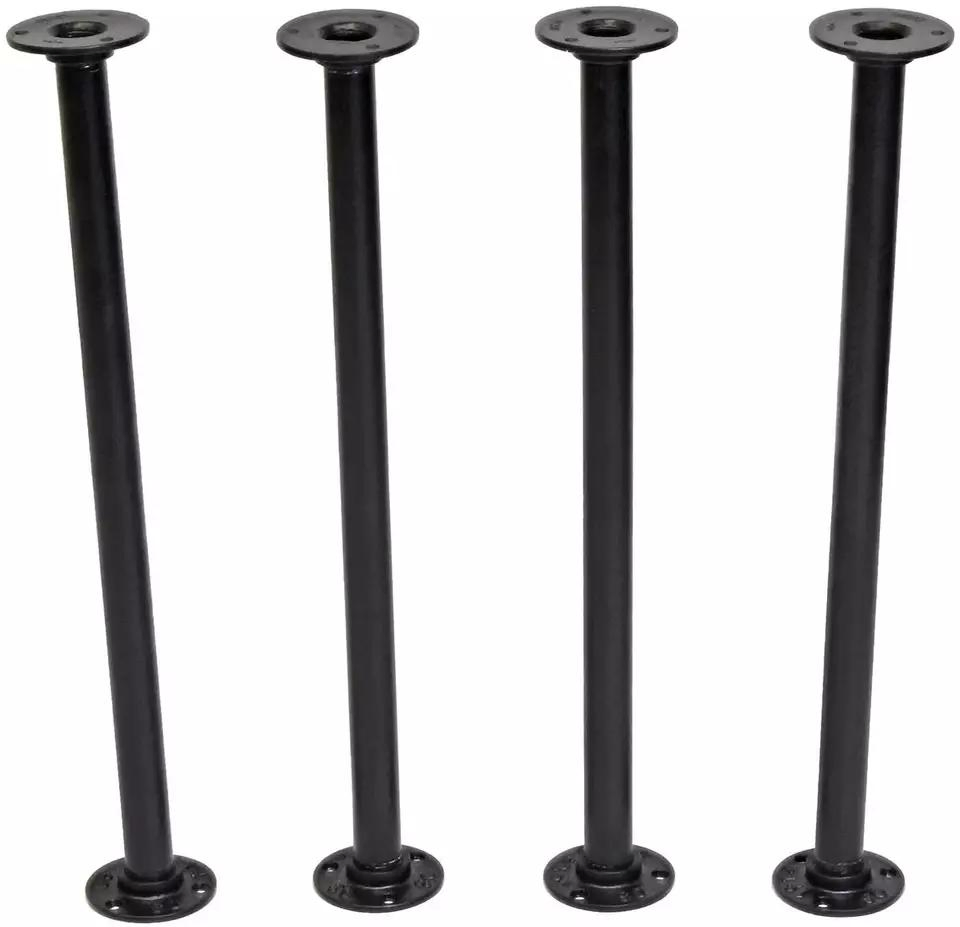 DIY Industrial Coffee Table with Black Cast Iron Pipes