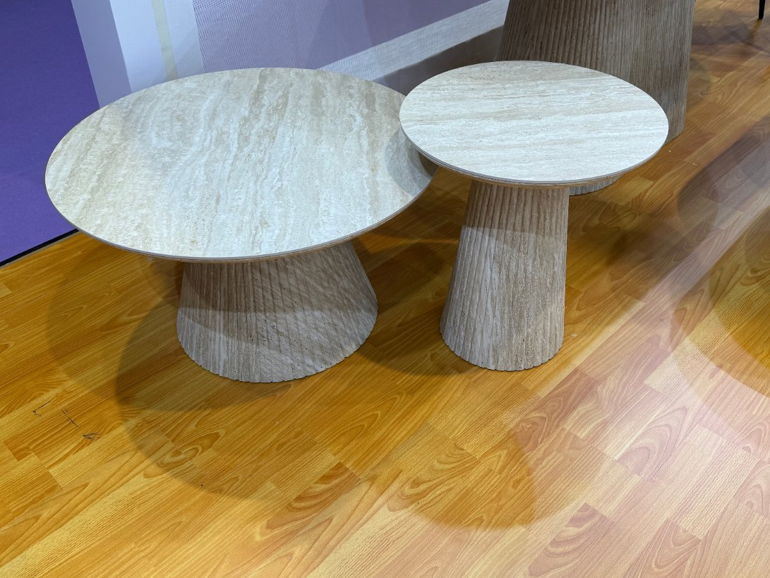 Cheap Hotel Lobby Sofa Flower Side Coffee Table Bedside Glass Marble Table Living Room