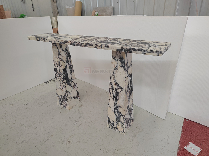 Nodric Modern Entrance Hallway Console Table Marble Furniture Calacatta Violar Natural Stone Furniture Manufacturers Wholesale