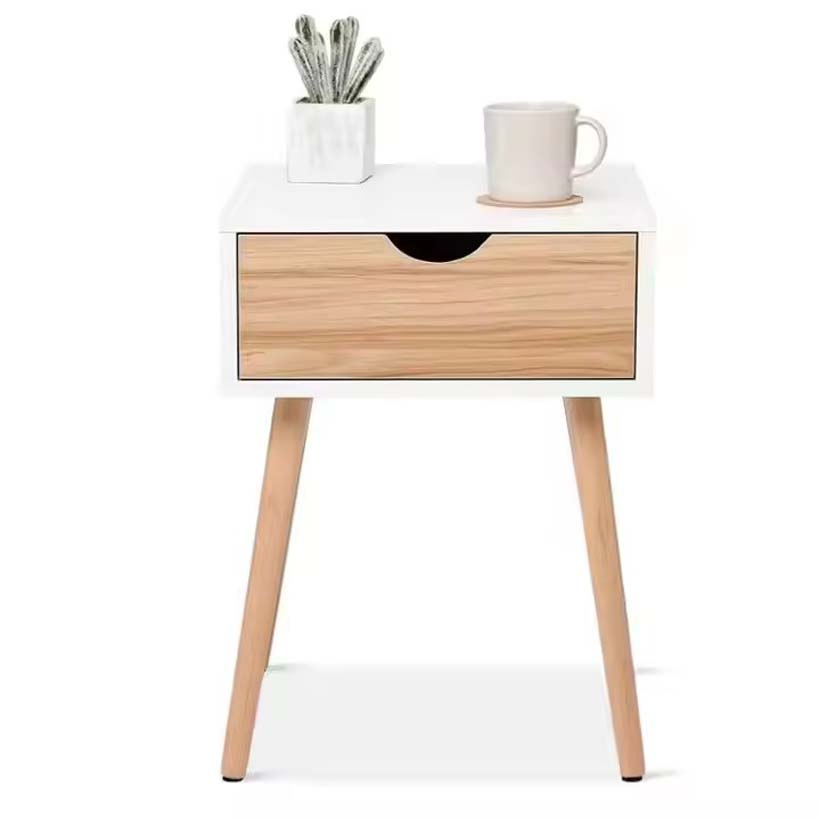 Modern Oak Wood Beside Table for Home &amp; Hotel Sofa Coffee Side Tables Accent Panel Style for Living Room Hall Entry &amp; Apartments