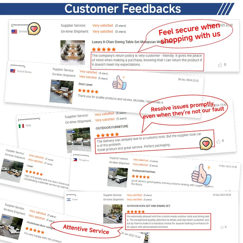 Garden Furniture Outdoor Dining Table and Chairs Table and Chair Set Patio Aluminum Frame Wooden Hotel High-End Cafe Restaurant