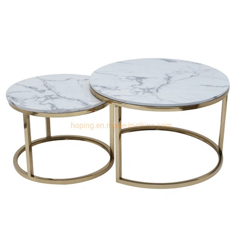 Modern Metal Living Room Sofa Table / Silver Coffee Table / High Side Table / Stainless Steel Table / Black Glass Coffee Table / Marble Console Table