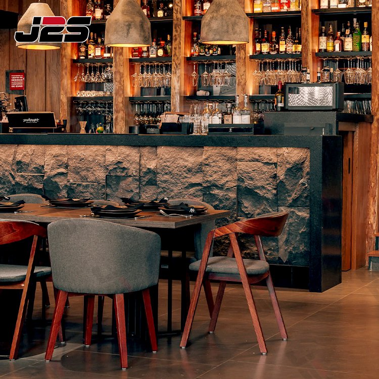 Comfortable High-End Restaurant Furniture Set with Wooden Table Options