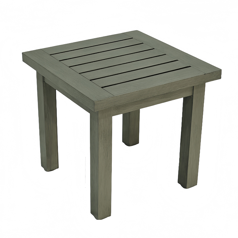 Weather Resistant Aluminum Outdoor Side Table for Patio Decor