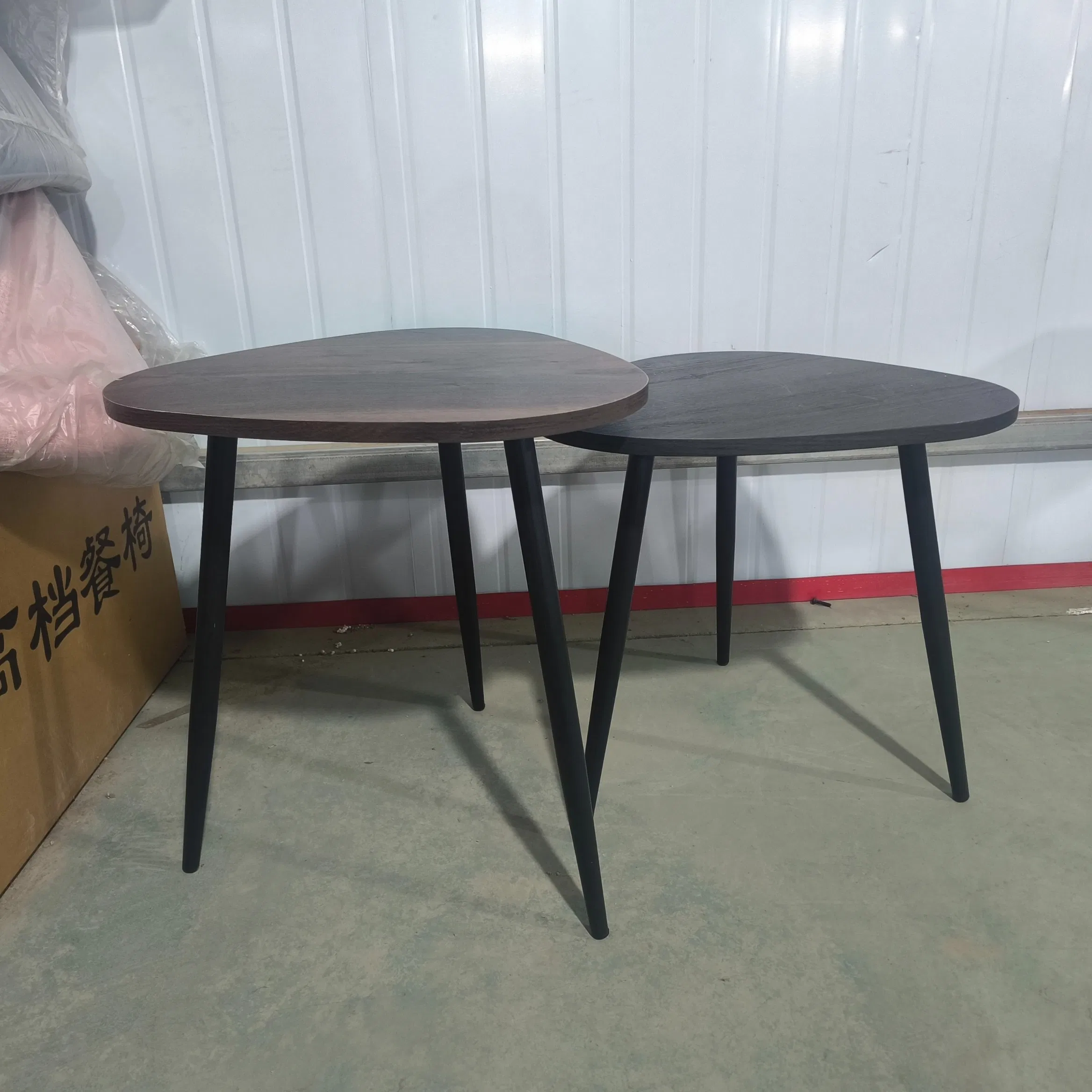 Solid Wooden Round Smart Coffee Tables Set of 3 Modern Small Center Sofa Side Table Tea End Table for Living Room