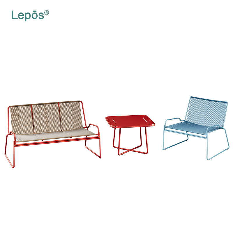 Modern Patio Side Table 201 Stainless Steel Frame Square Tea Table Home Balcony Cafe Garden Party Courtyard Outdoor Coffee Table