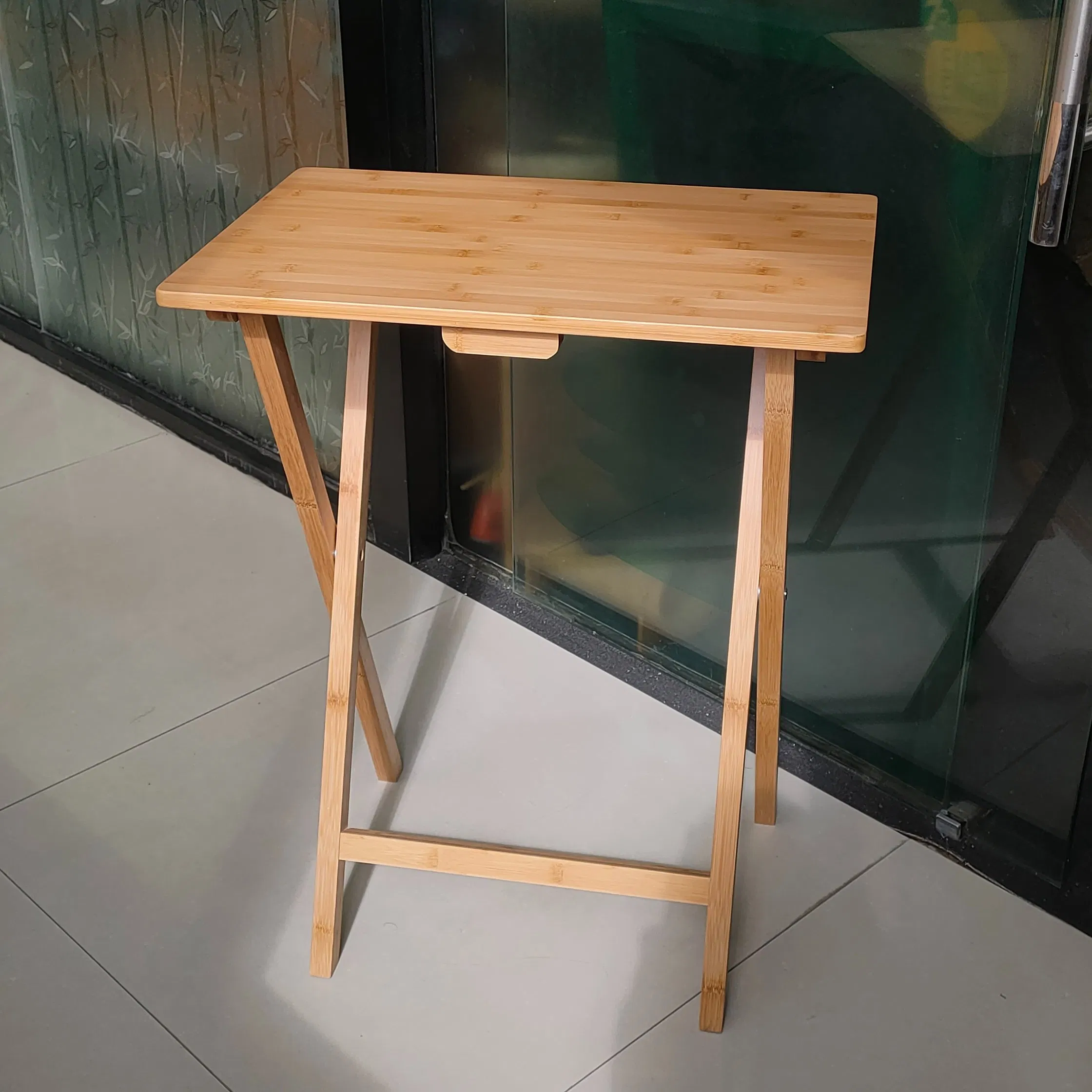 Natural Solid Wood Bamboo Outdoor Tables Garden Small Side Table Picnic Table for The Home Patio Outdoor Wooden Furniture