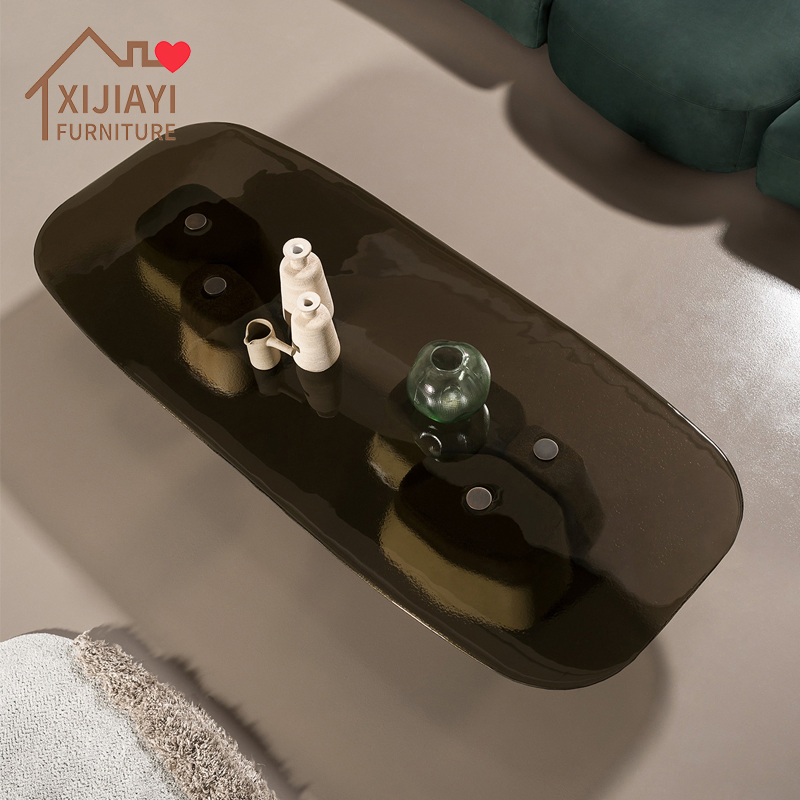 Xijiayi Custom Size Console Tables Made with Glass Countertop for Office Lobbies.