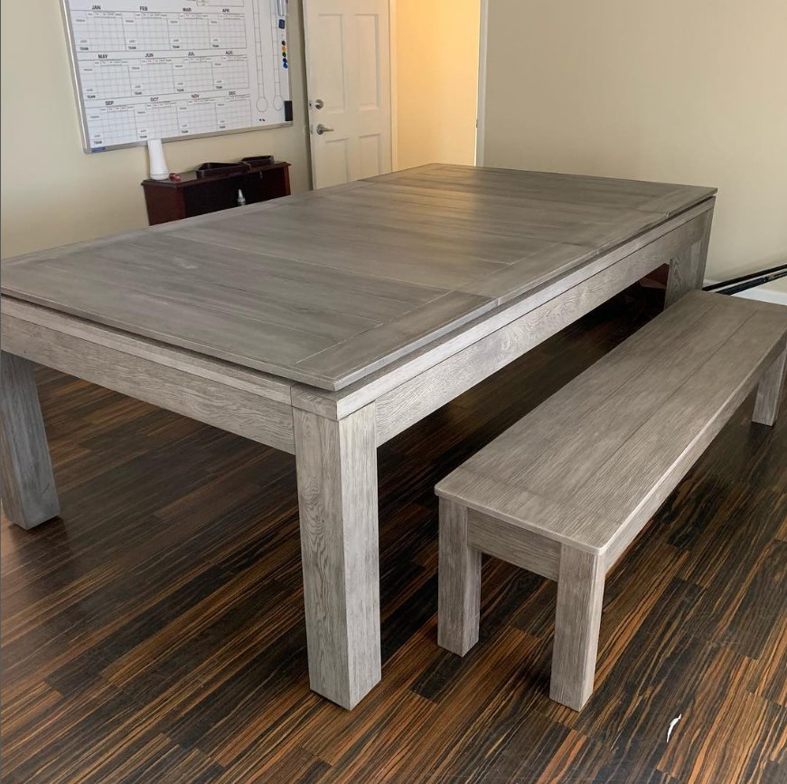 Factory Direct Selling High-End Customized Solid Wood Billiard Pool Table Dining Top