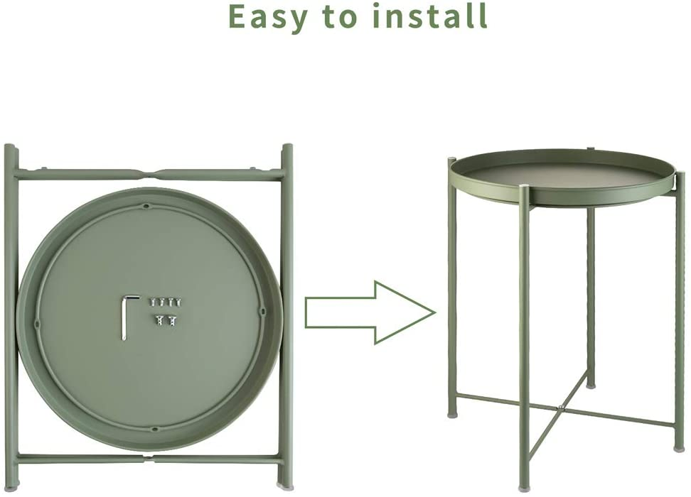 Modern Furniture Outdoor Patio Metal Food Storage Side Garden Coffee Table