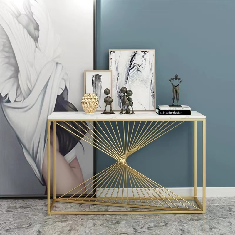 Modern Console Glass Living Room Bar Sofa Side Entrance Furniture Hotel Table