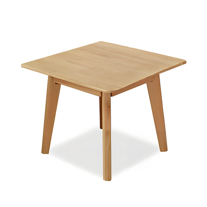 Contemporary 60cm Wooden Square Accent Table Minimalist Square Side Table Stylish 60cm Square End Table in Light Natural Wood
