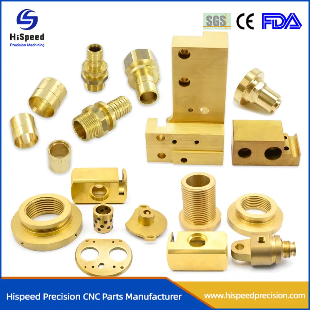 High Precision CNC Lathe Milling Brass 4 /5 Axis Components Machining Service