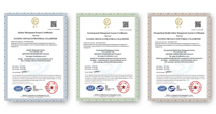 Certificates