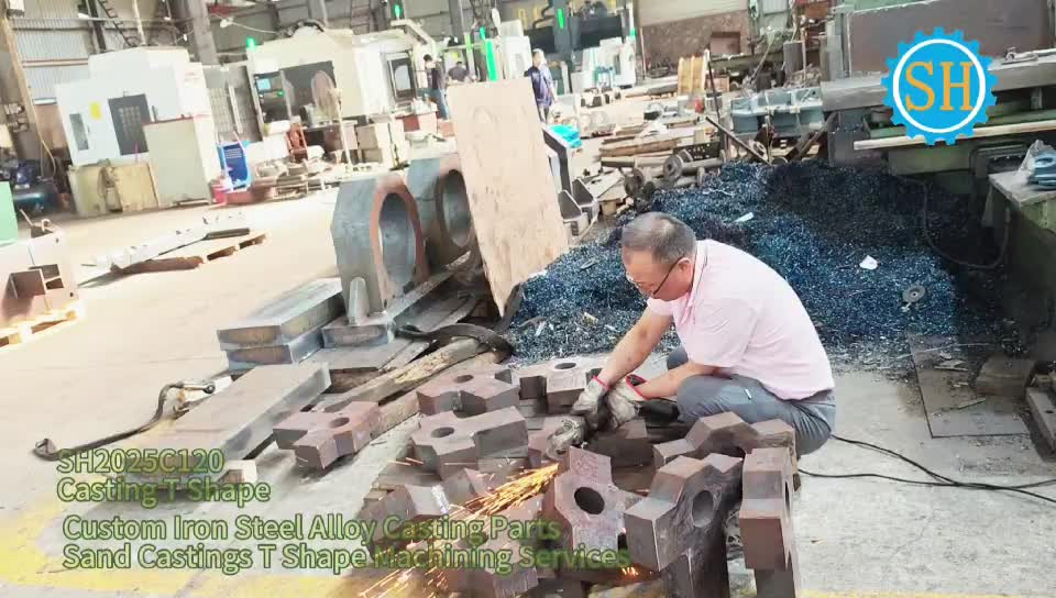 Custom Casting Iron Steel Alloy T-Shape Seat Parts Sand Castings Machining Services