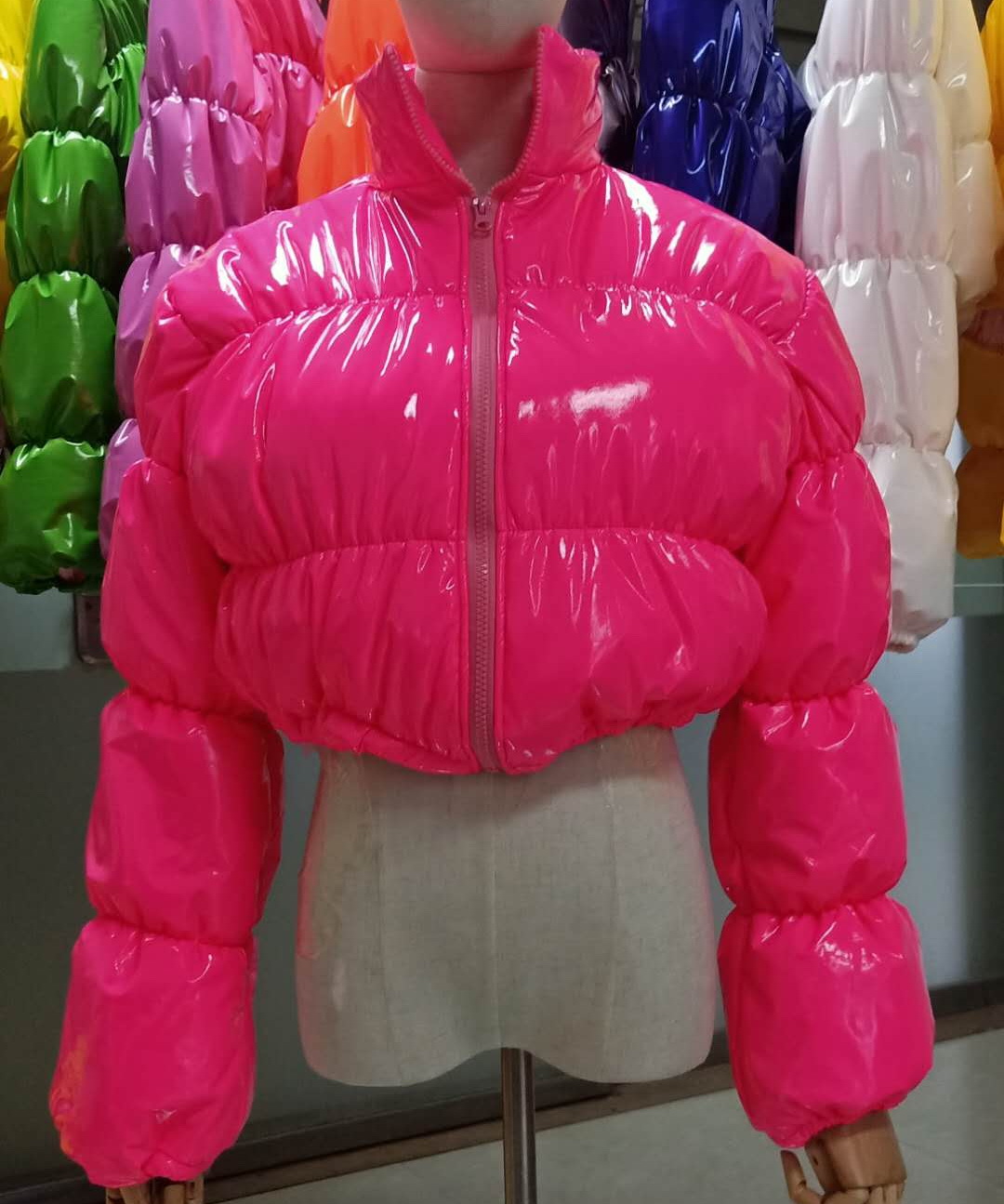 Short down parka jacket