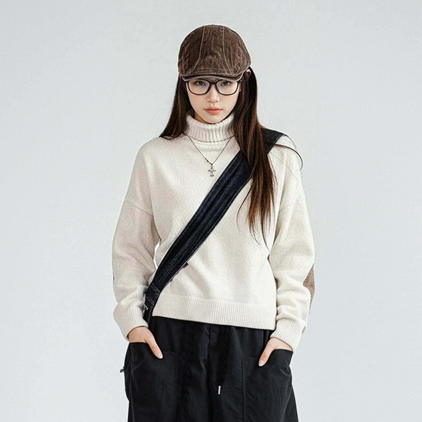 Sweater for Women Maden Women's Chenille Sweater Oversized Turtleneck Knit Top Thickened Thermal Base Layer Winter 2026 Trending
