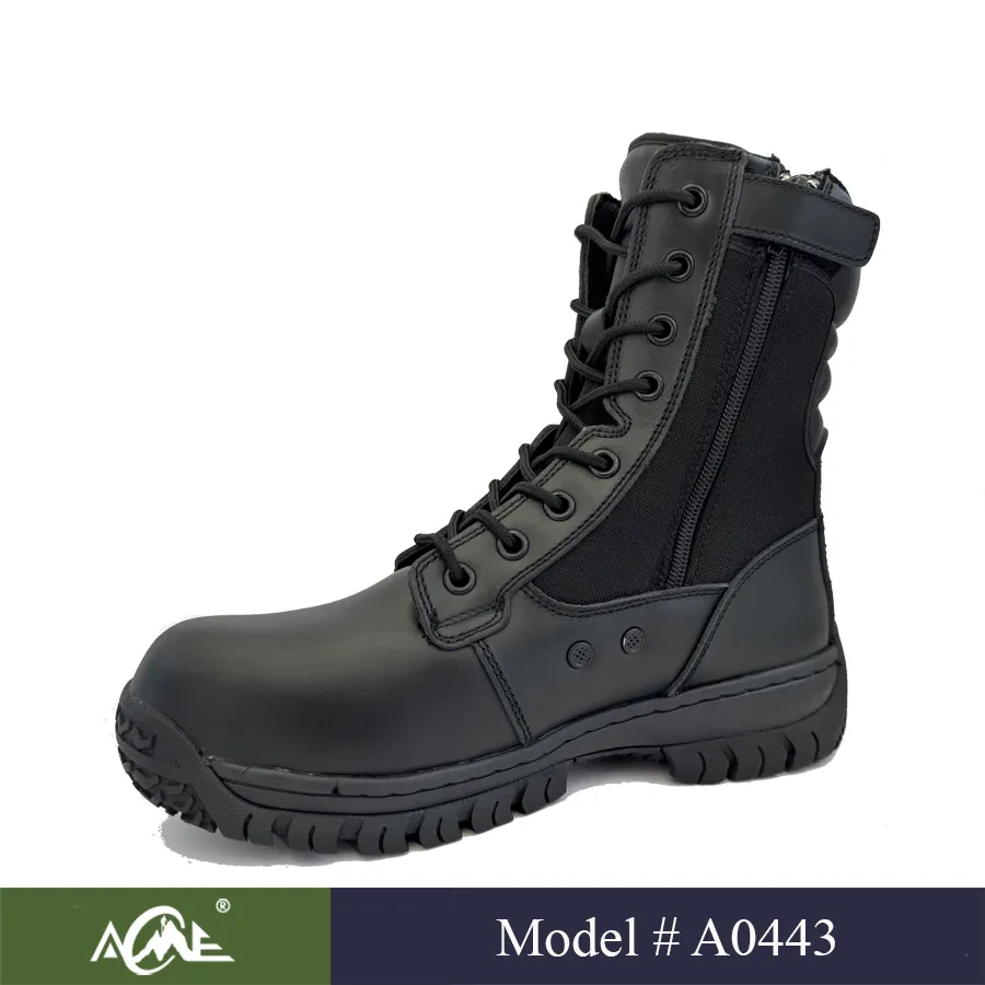 MID-Calf Boots: Genuine Leather Waterproof Combat Footwear for Men