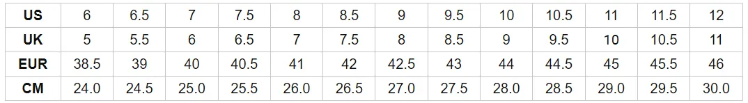 Women Size Chart