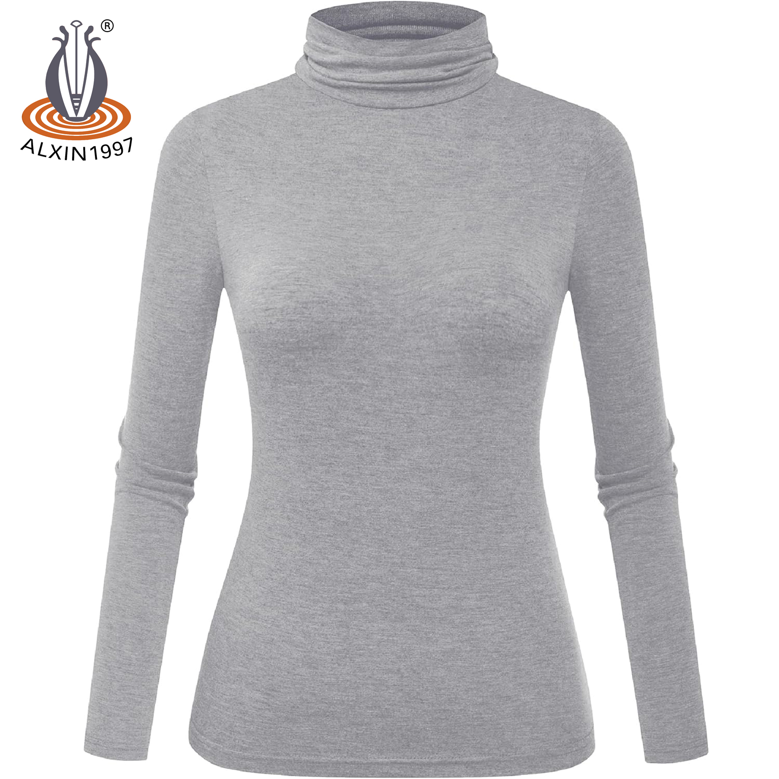 Alxin Womens Long Sleeve Turtleneck Slim Fitted Lightweight Casual Active Layer Tops Shirts Clothing Manufacturers