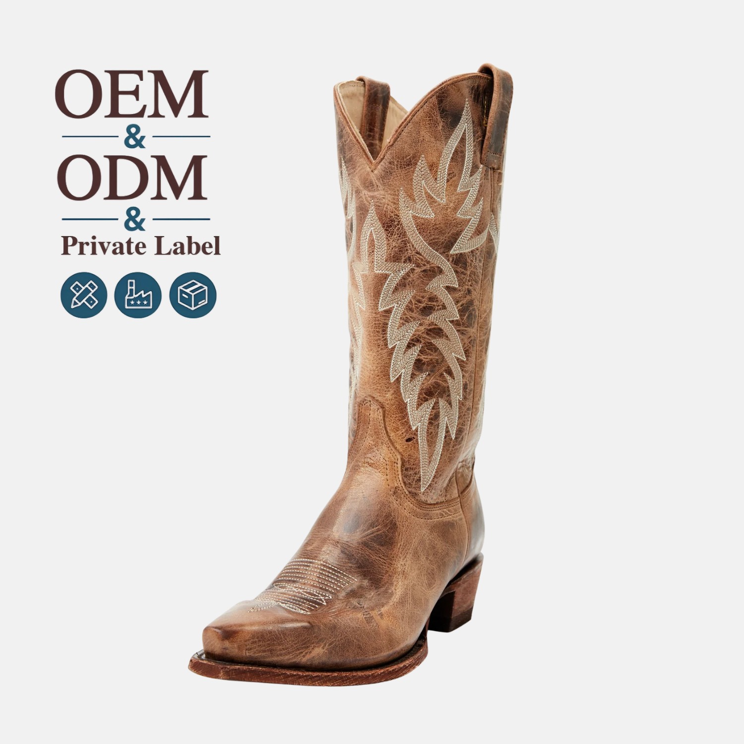 CHENO Customized Boots Women Western Knee High Cowgirl Shoes Cowboy Boots for Women Female