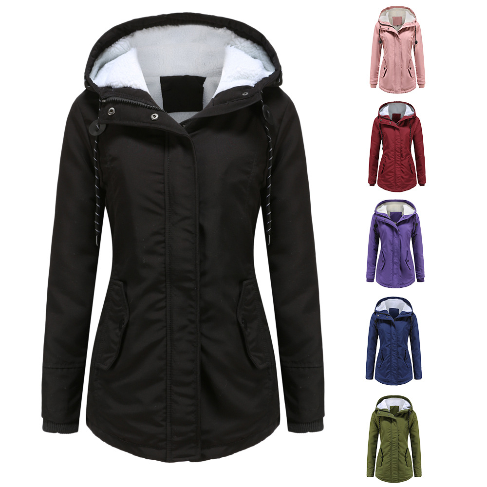 Women's Long Winter Down Jacket with Detachable Hood Thicken Warm Puffer Snowsuit Coat for Winter Warm up