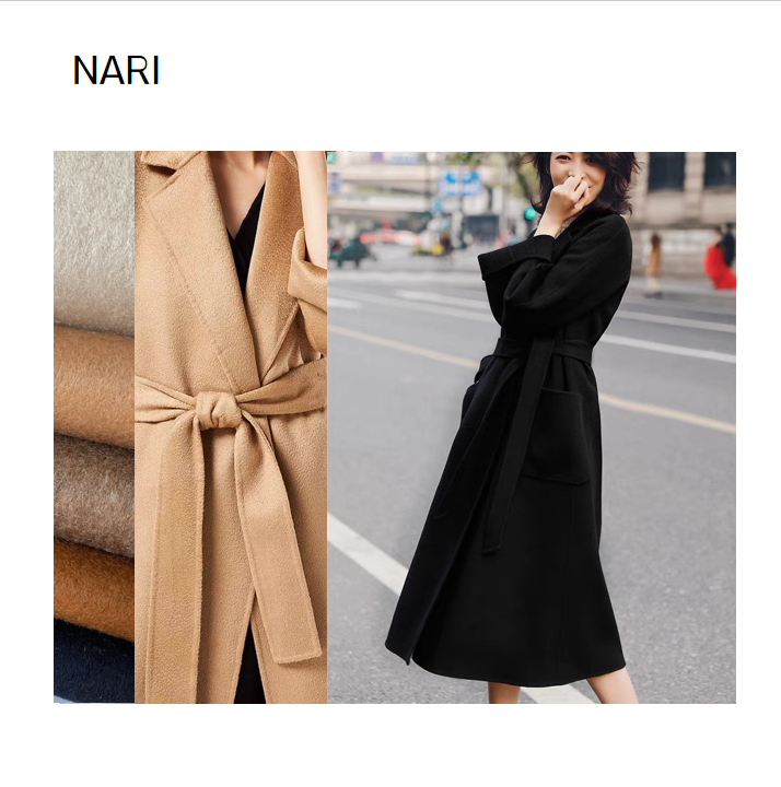 OEM&amp;ODM Korean&amp;Japanese Style Women's Popular Double Sided Cashmere Wool Jacket/Blazer Camel Hair Coat for Autumn and Winter