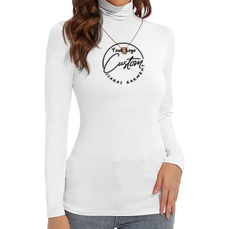 Soft Fabric Women's Turtleneck Long Sleeve Shirts Slim Fitted Lightweight Base Layer Casual Tops Mock Neck T-shirt