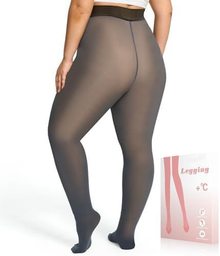 Wholesale Sexy Fleece Leggings Women Thick Winter Pantyhose Translucent Warm Thermal Inner Wear Tights