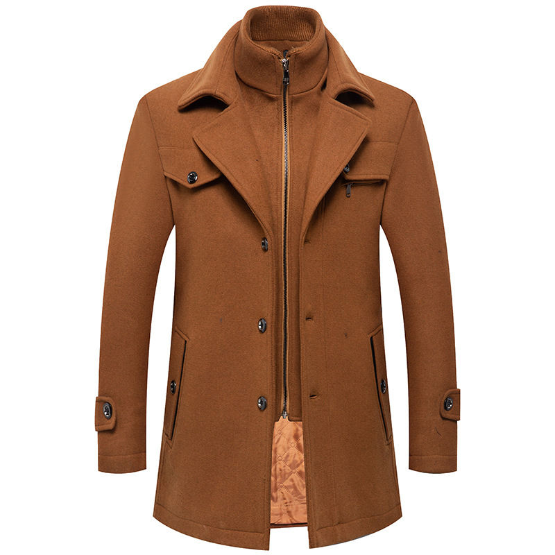 Custom Unisex Beige Overcoat Wool Customized Fashionable Men's Women Cashmere Overcoat Classic Long Winter Wool Coat