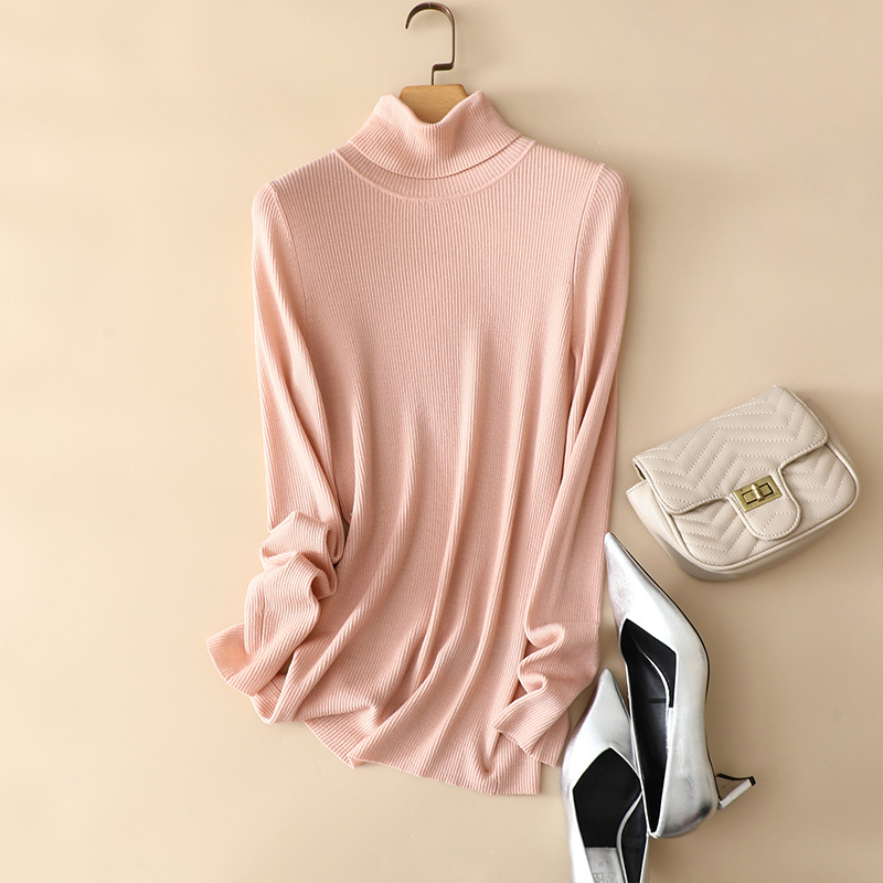 Women's Soft Turtleneck Pullover Slim Fit Long Sleeve All-Season Base Layer Top