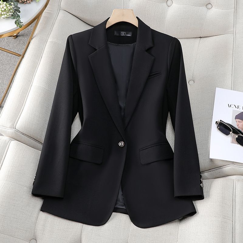 Women's High-Grade Winter Coat New Plus Size Leisure Suit Fur Decoration Solid Pattern Cashmere Split Back for Spring Autumn